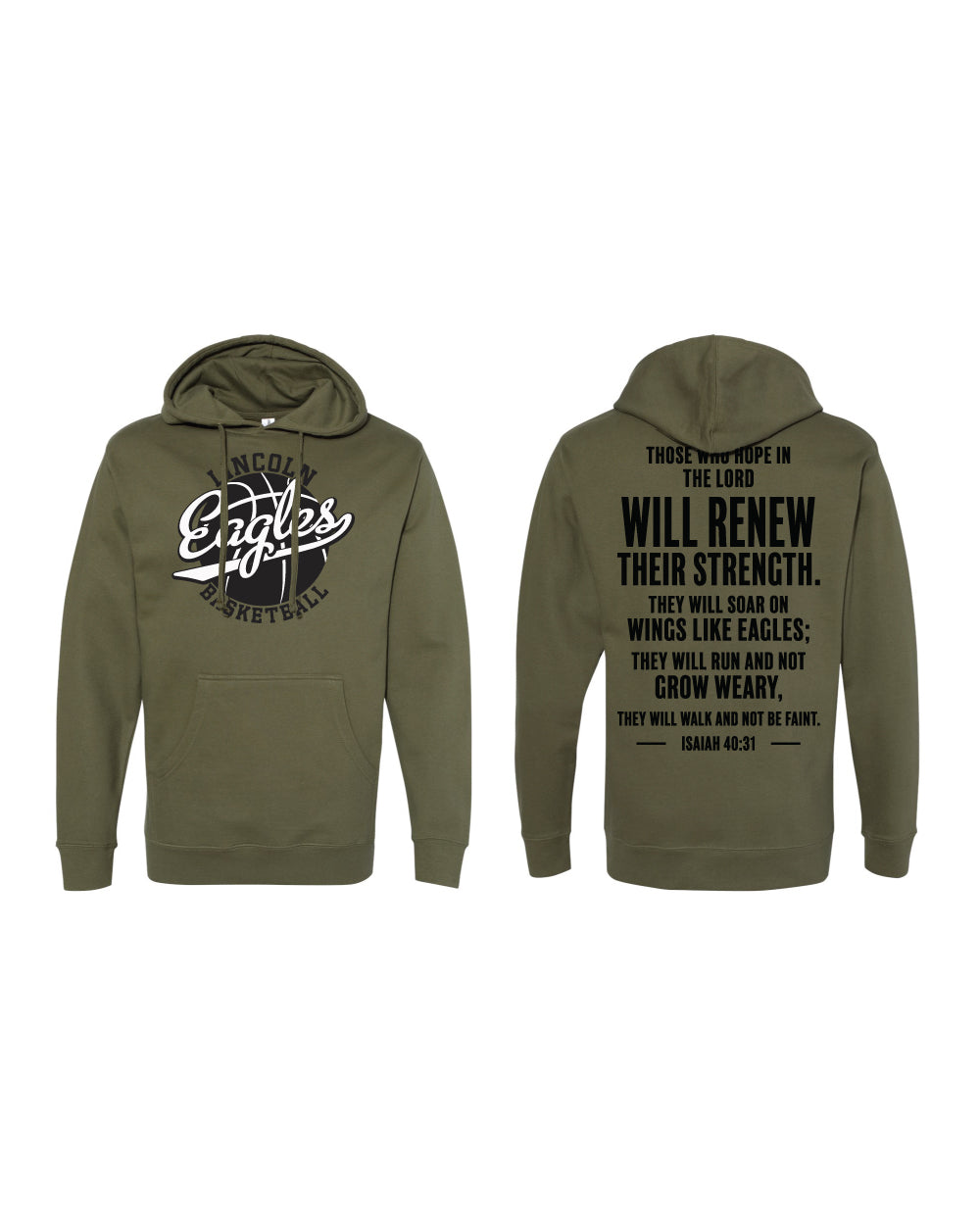 Lincoln Eagles Basketball Pullover Hoodie