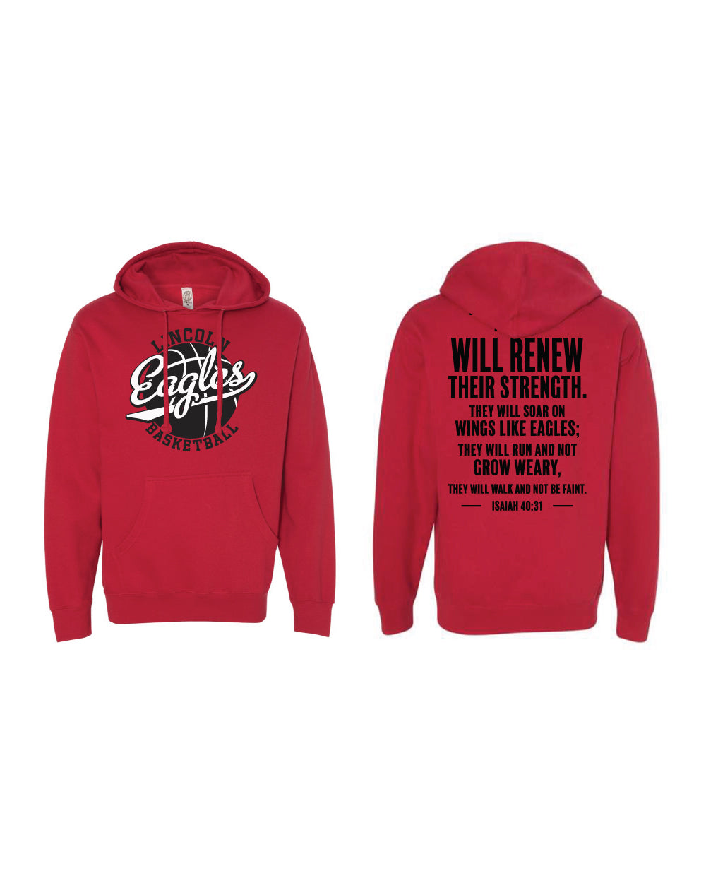 Lincoln Eagles Basketball Pullover Hoodie