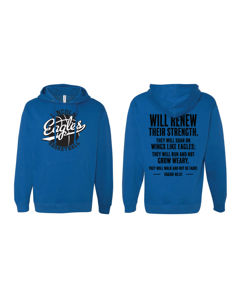 Lincoln Eagles Basketball Pullover Hoodie