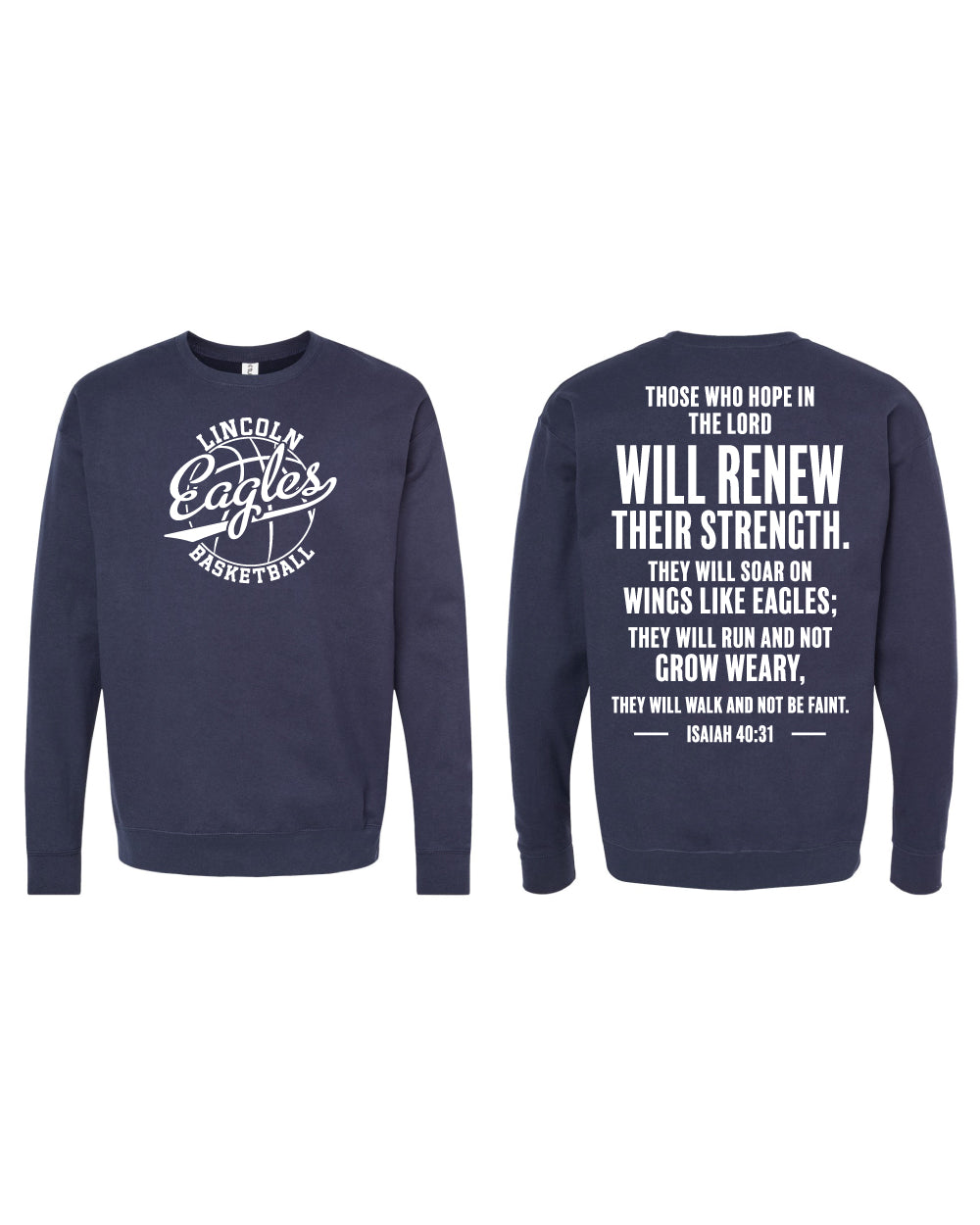 Lincoln Eagles Unisex Fleece Crewneck Sweatshirt