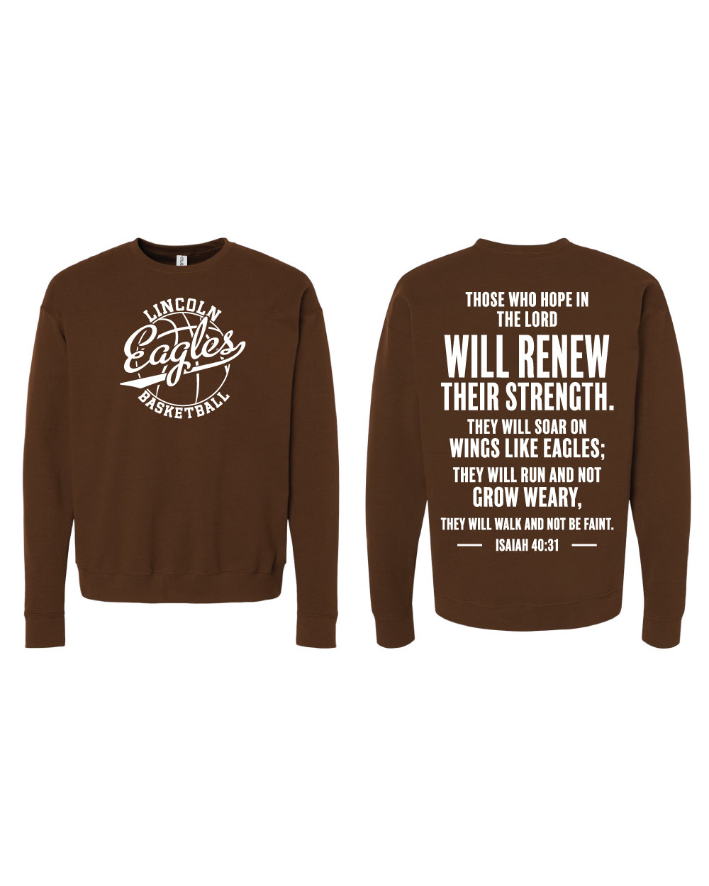 Lincoln Eagles Unisex Fleece Crewneck Sweatshirt