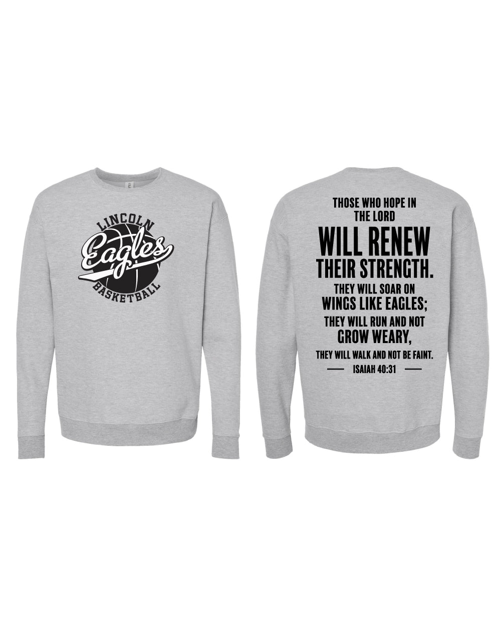 Lincoln Eagles Unisex Fleece Crewneck Sweatshirt
