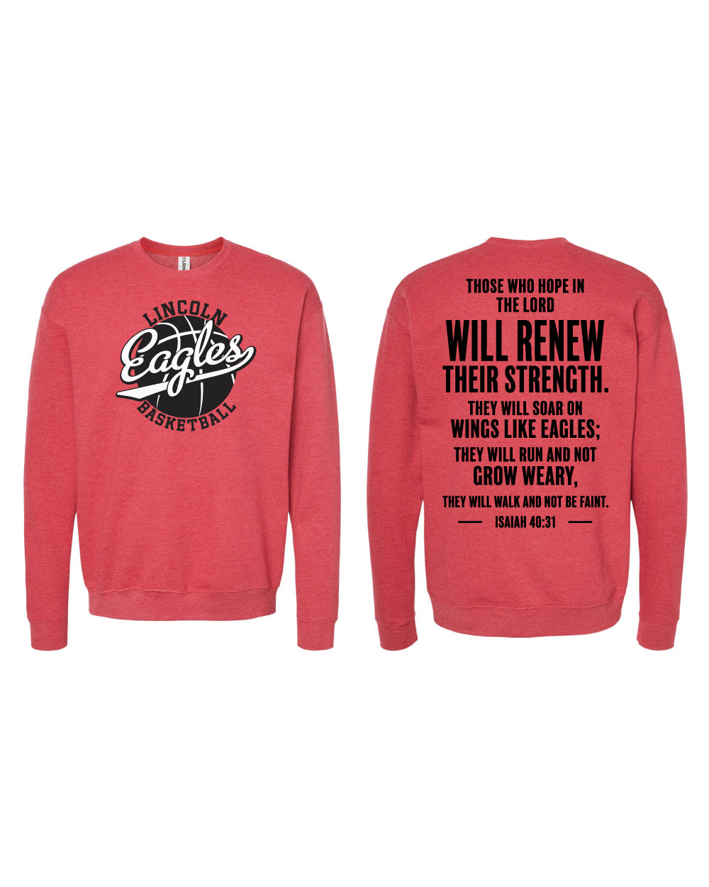 Lincoln Eagles Unisex Fleece Crewneck Sweatshirt