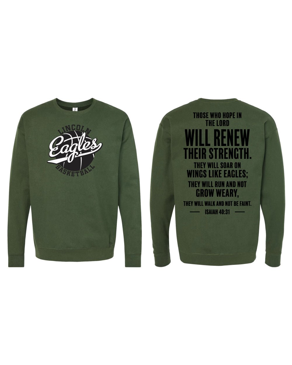 Lincoln Eagles Unisex Fleece Crewneck Sweatshirt