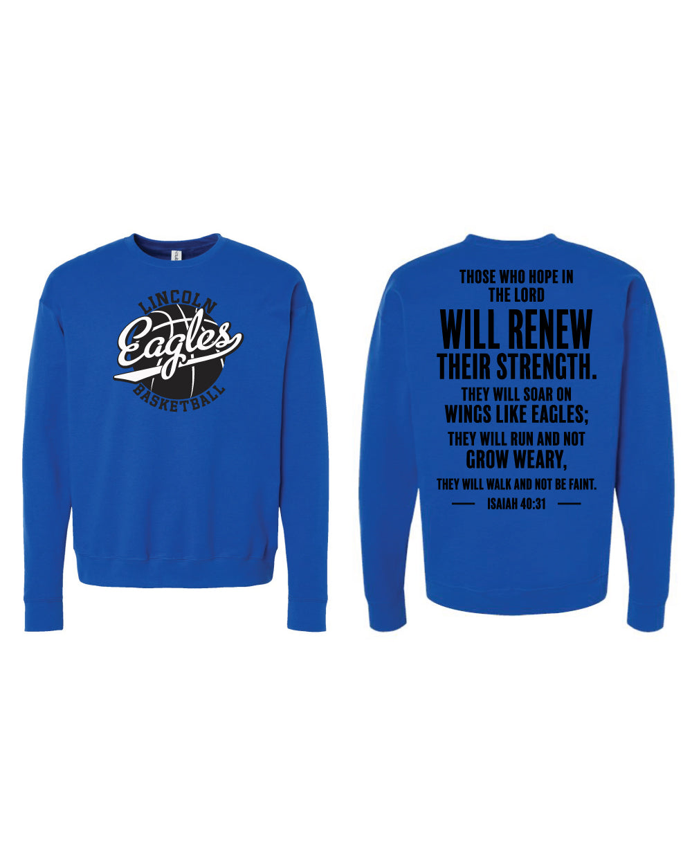 Lincoln Eagles Unisex Fleece Crewneck Sweatshirt