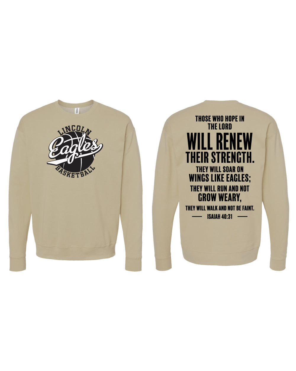 Lincoln Eagles Unisex Fleece Crewneck Sweatshirt